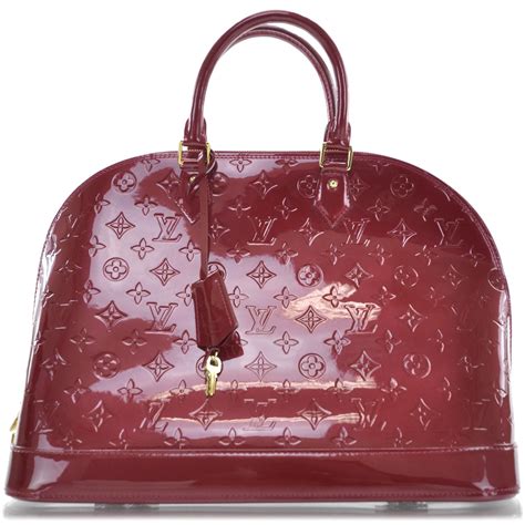 louis vuitton vernis alma gm pomme d amour|louis vuitton alma inside.